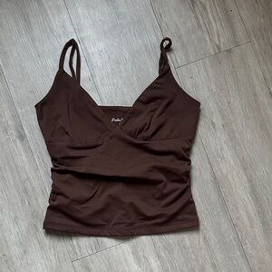 Brown Spaghetti Strap Top